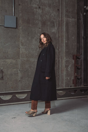 (XS) Reformation Wool Trench Coat